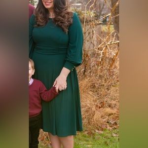 Below knee long sleeve dress